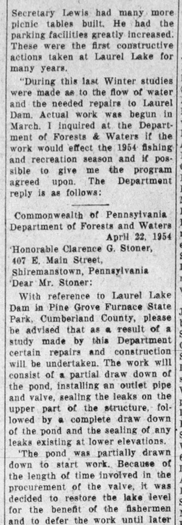 Clipping from The Sentinel
